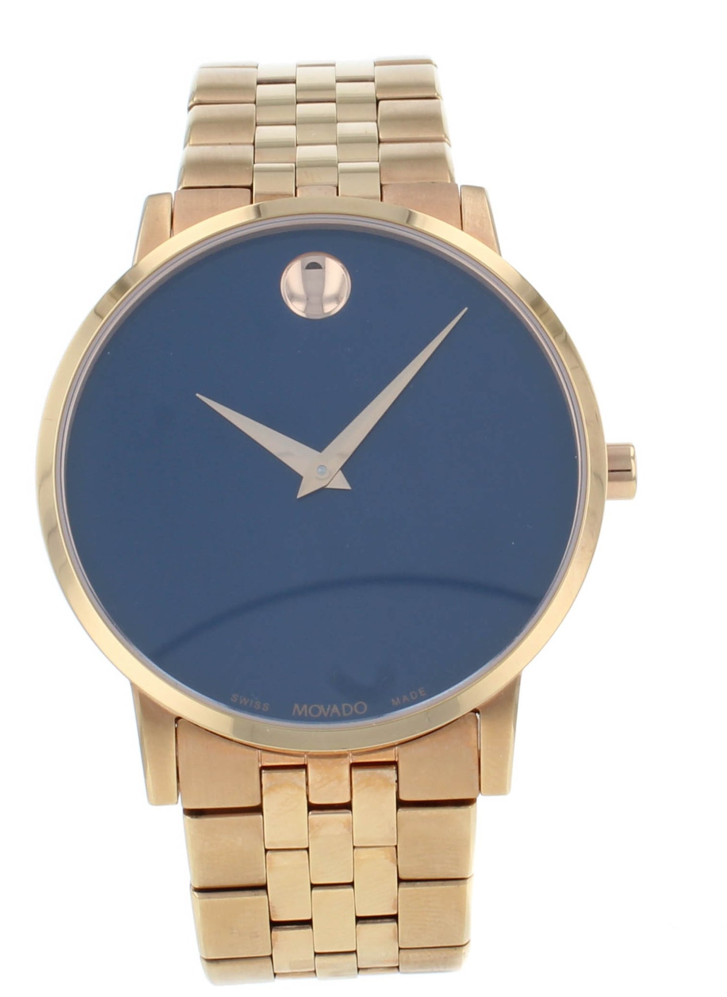 Movado Museum Classic 40mm Blue Dial Stainless Steel Quartz Men's Watch 607353