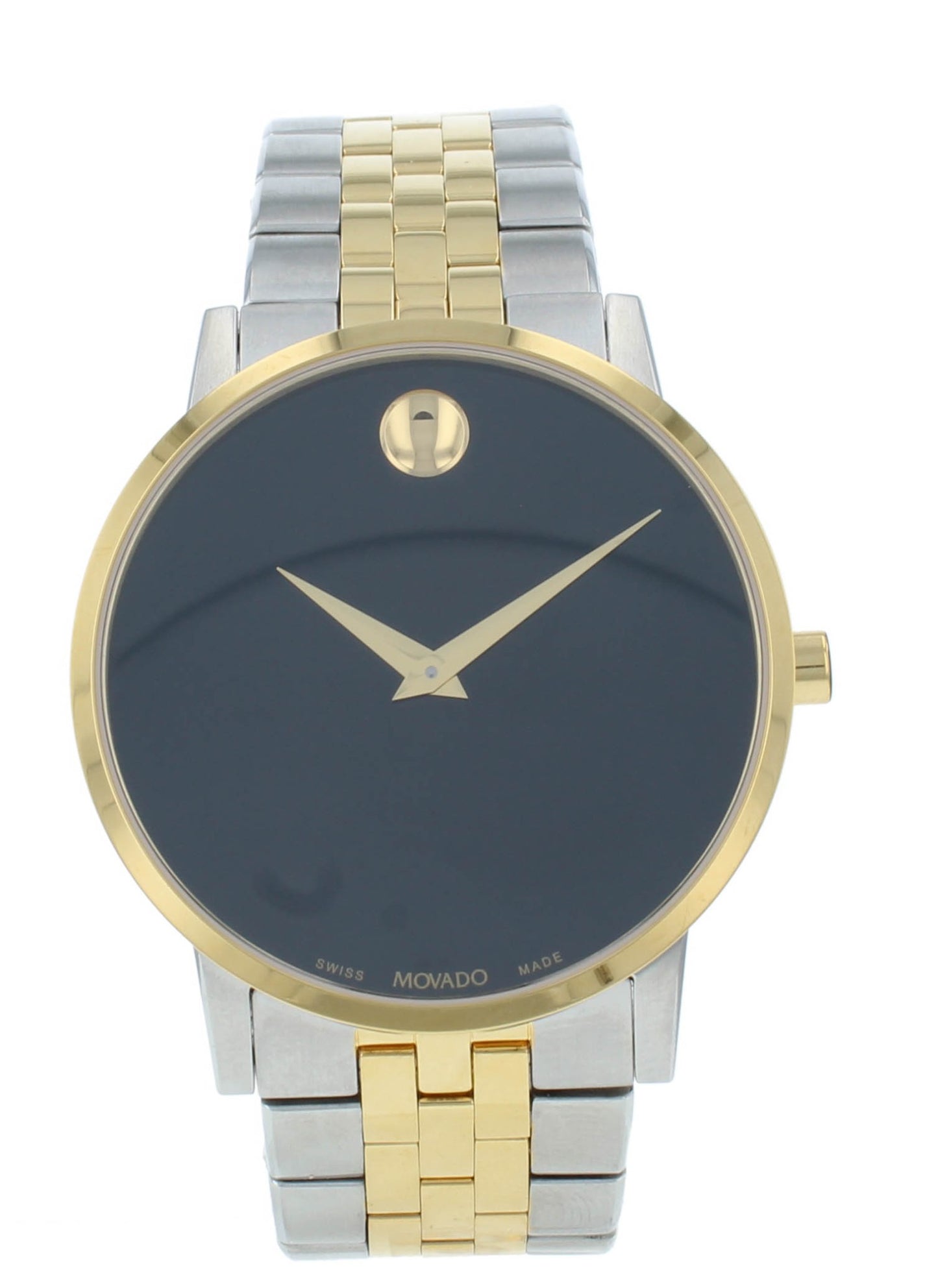 Movado Museum Classic 40mm Black Dial Two-Tone Quartz Men's Watch 607200