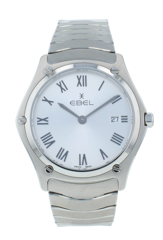 Ebel Sport Classic Quartz 40mm Silver Dial Stainless Steel Men's Watch 1216455A