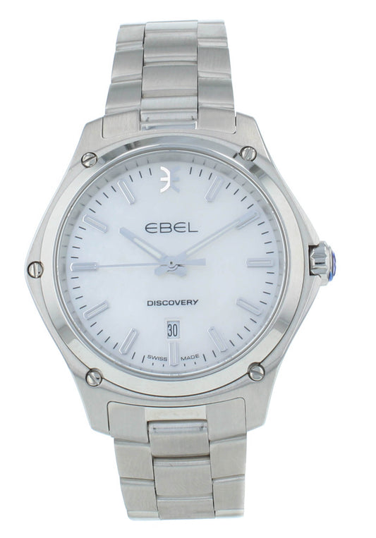 Ebel Discovery White MOP Dial Stainless Steel 33mm Quartz Ladies Watch 1216393