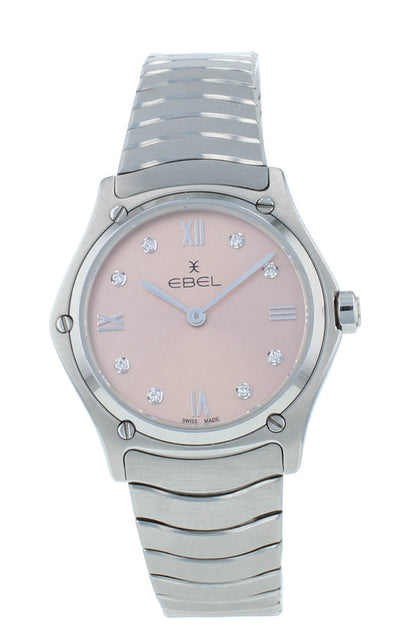 Ebel Sport Classic 29mm Quartz Pink Diamond Dial Ladies Watch 1216444A