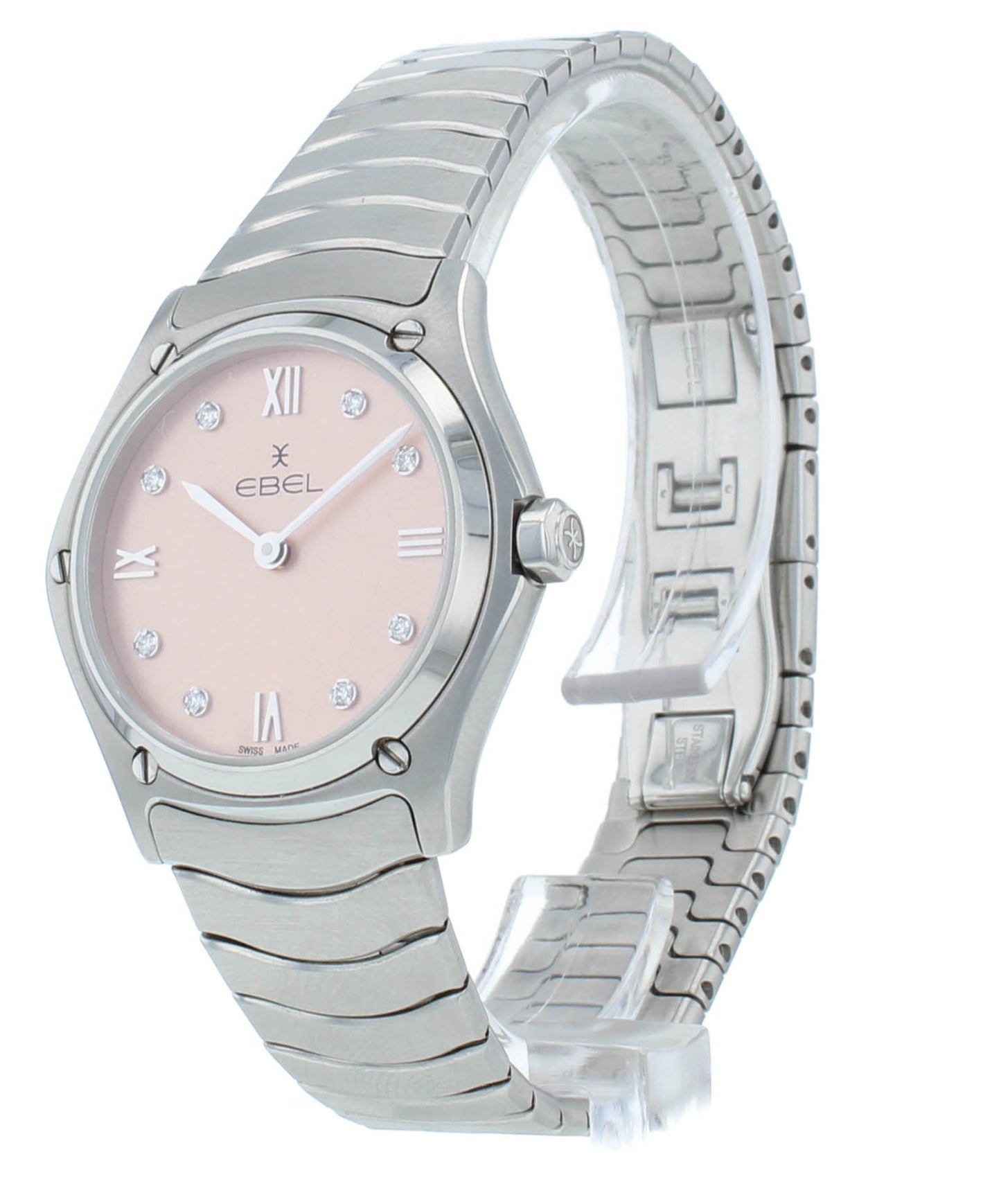 Ebel Sport Classic 29mm Quartz Pink Diamond Dial Ladies Watch 1216444A