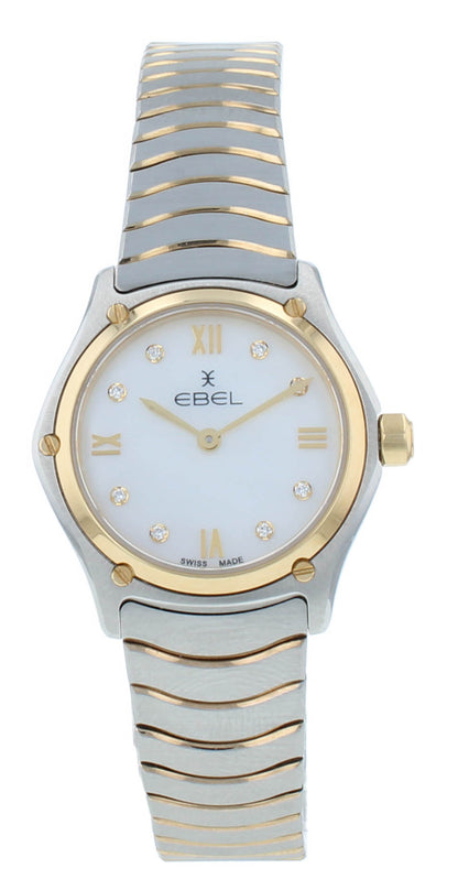 Ebel Sport Classic 24mm Quartz Steel & 18kt Yellow Gold Ladies Watch 1216442A