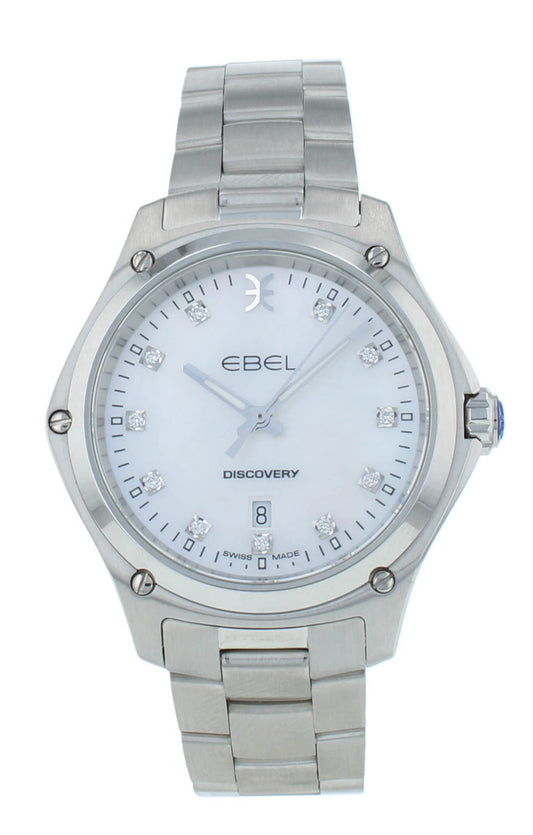 Ebel Discovery White MOP Diamond  Dial 33mm Quartz Ladies Watch 1216394