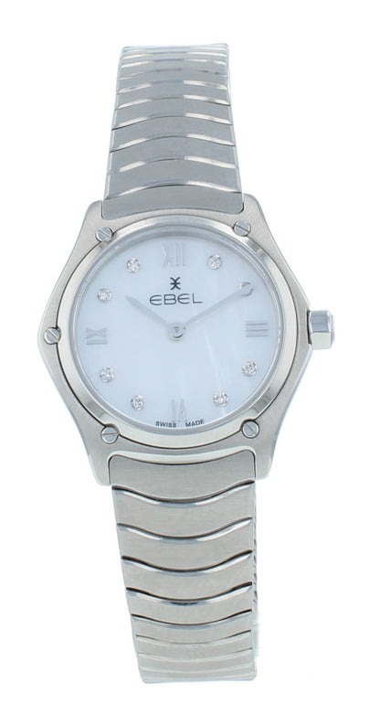 Ebel Sport Classic 24mm Quartz White MOP Dial Diamond Ladies Watch 1216474A