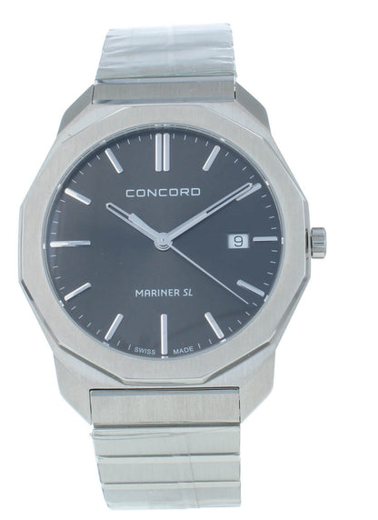 Concord Mariner Quartz Stainless Steel Black Dial 40mm Men's Watch 320472