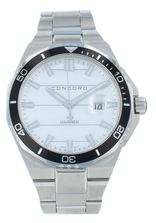 Concord Mariner Quartz Stainless Steel Silver Dial 43mm Men's Watch 320353