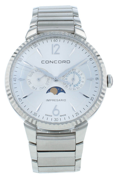 Concord Impresario Quartz Moonphase Triple Date 40mm Men's Watch 320440