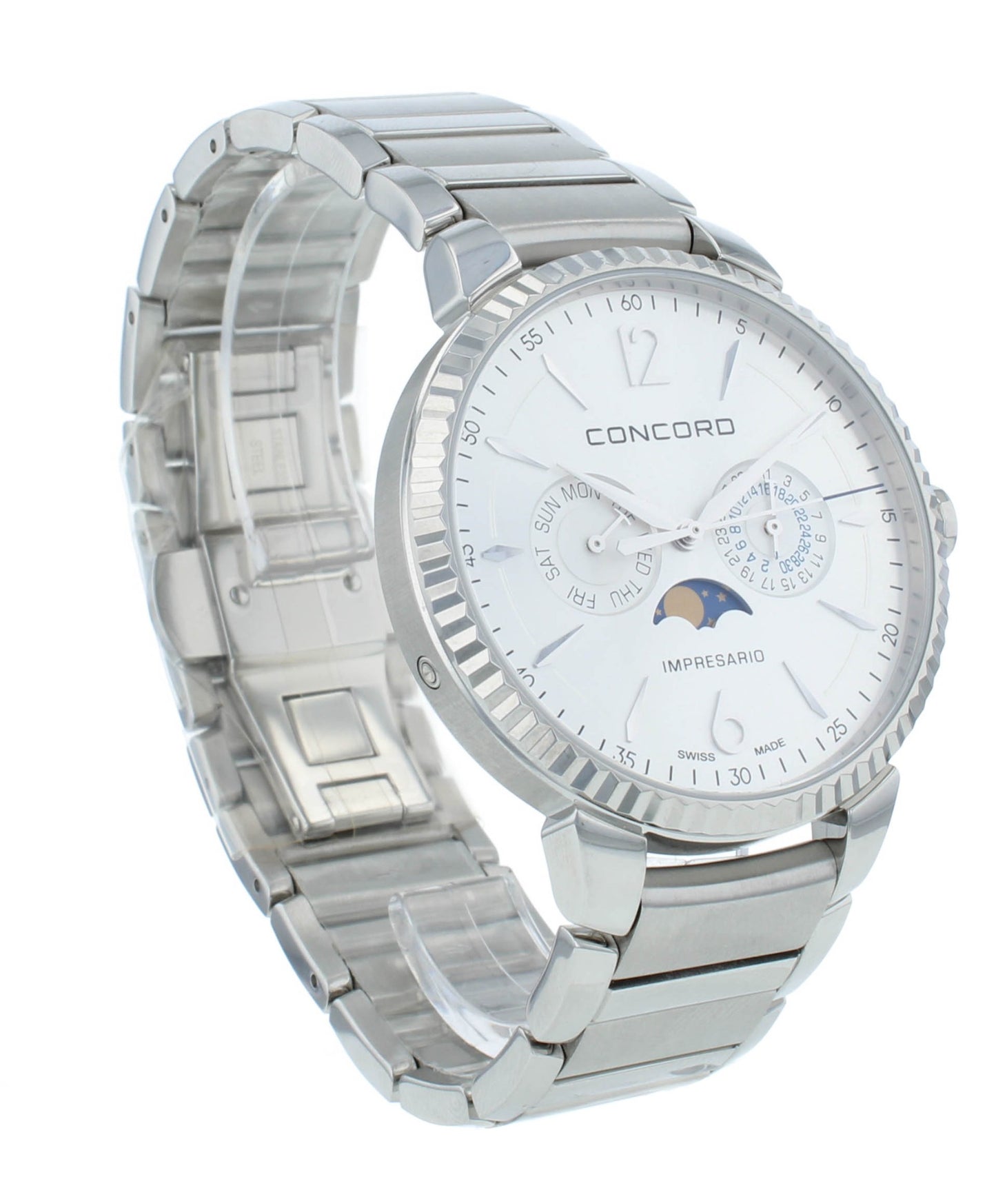 Concord Impresario Quartz Moonphase Triple Date 40mm Men's Watch 320440