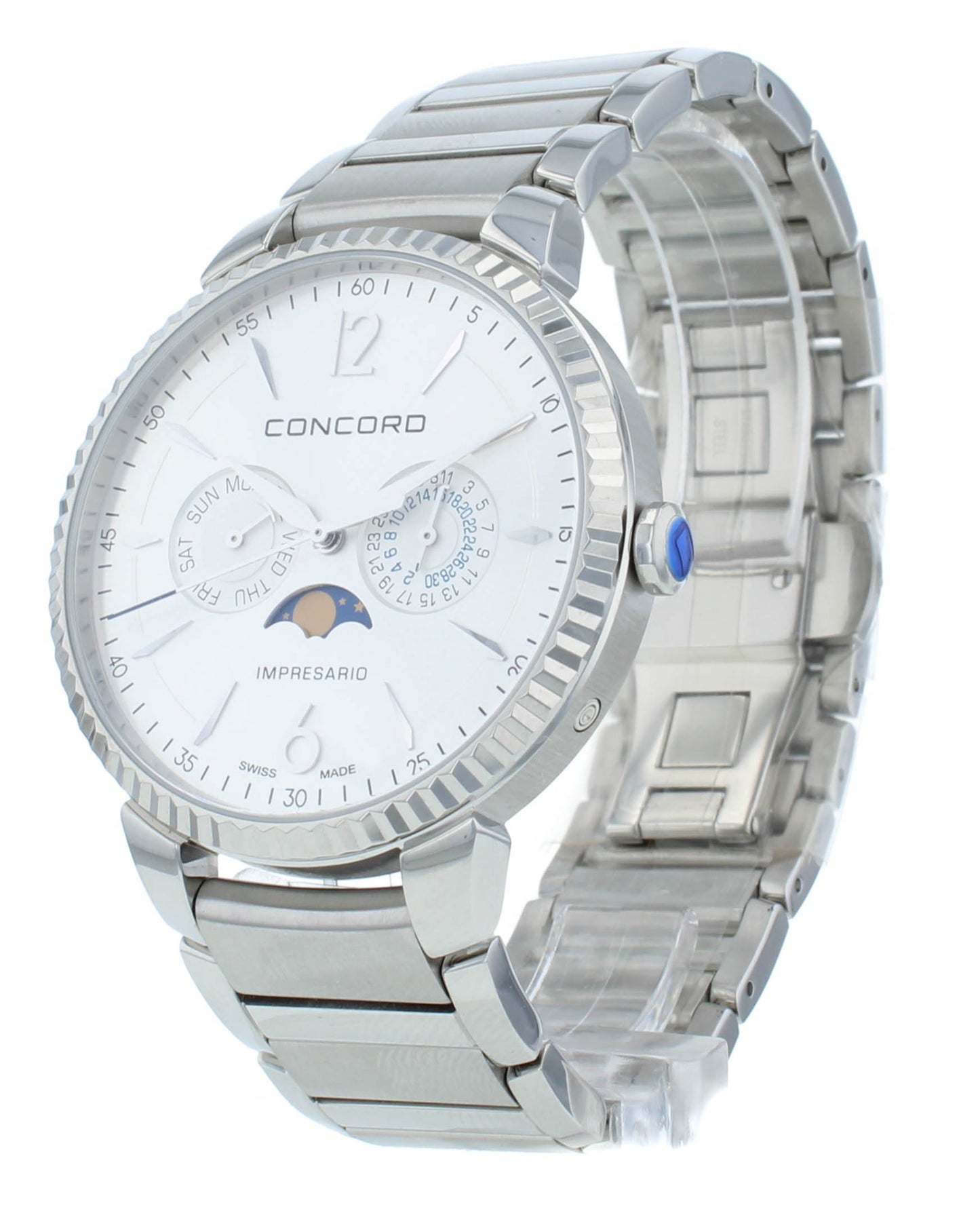 Concord Impresario Quartz Moonphase Triple Date 40mm Men's Watch 320440