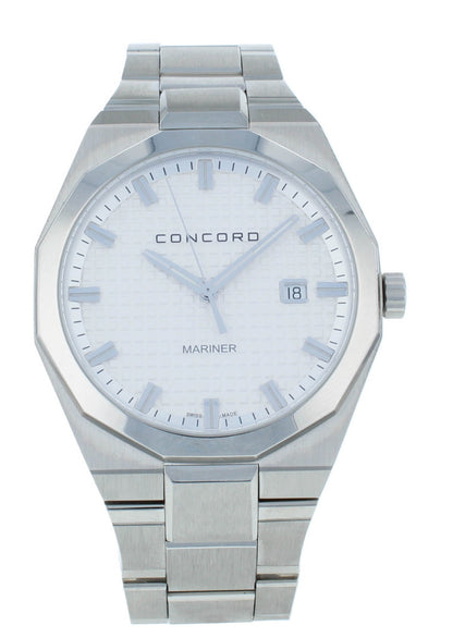 Concord Mariner Quartz Stainless Steel Silver Dial 41mm Men's Watch 320376