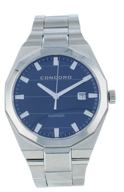 Concord Mariner Quartz Stainless Steel Blue Dial 41mm Men's Watch 320301