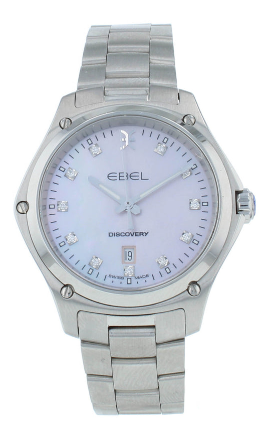 Ebel Discover Pink Dial Stainless Steel 33mm Quartz Ladies Watch 1216395