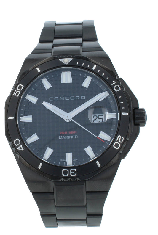 Concord Mariner Arabica Edition 41mm Quartz Black Dial Men's Watch 320389