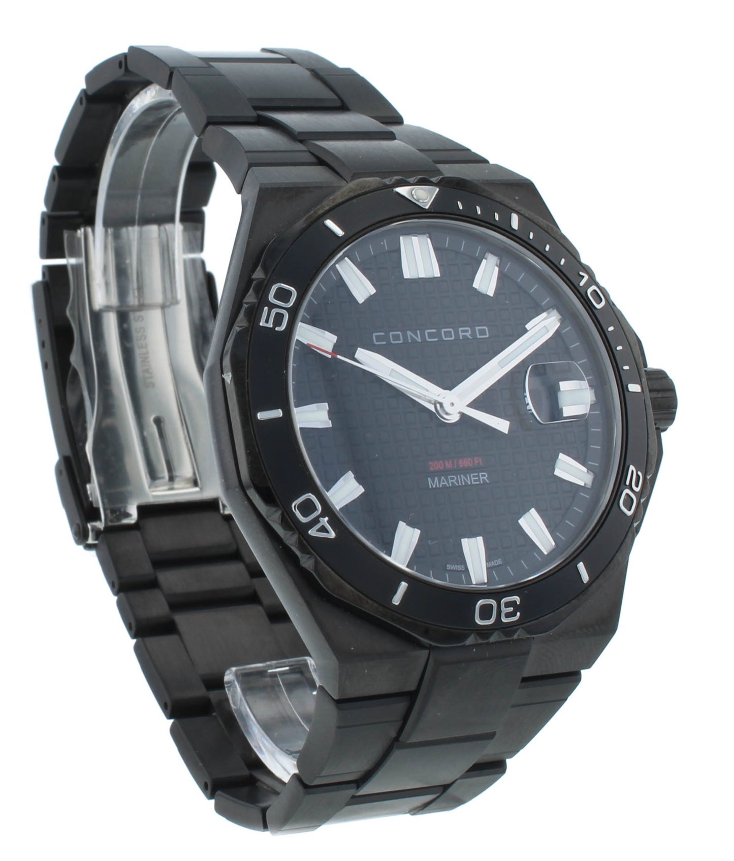 Concord Mariner Arabica Edition 41mm Quartz Black Dial Men's Watch 320389