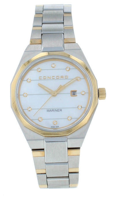 Concord Mariner Quartz Steel & 18kt Yellow Gold 30mm Ladies Watch 320460