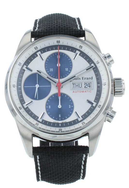 Louis Erard Heritage Chrono Auto 42mm Silver Dial Men's Watch 78104AA11.BTD10