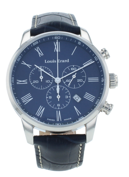 Louis Erard Heritage Chrono 42mm Quartz Blue Dial Men's Watch 18901AA25.BDC102