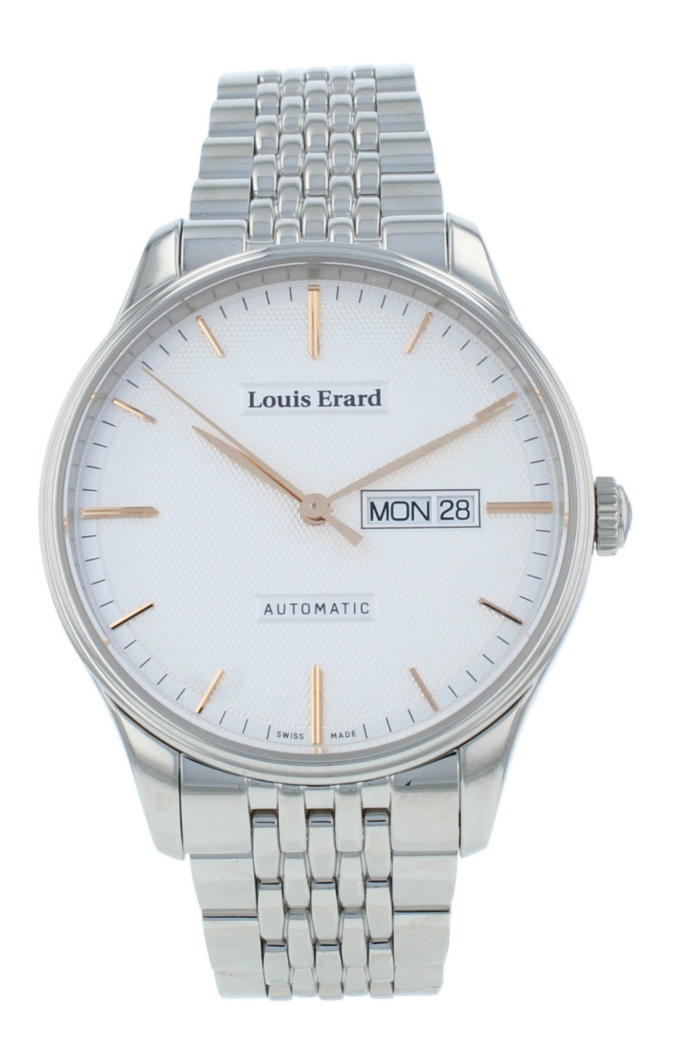 Louis Erard Heritage Silver Dial 41mm Auto Day Date Men's Watch 72288AA31.BMA88