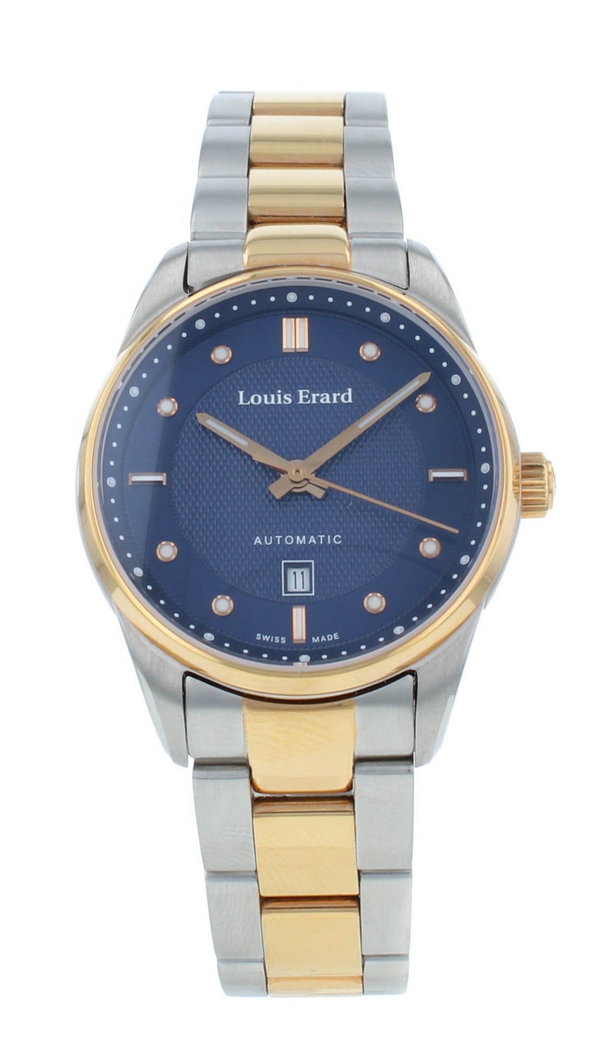 Louis Erard Heritage Two-Tone Blue Dial 30mm Auto Ladies Watch 20100AB55.BMA20