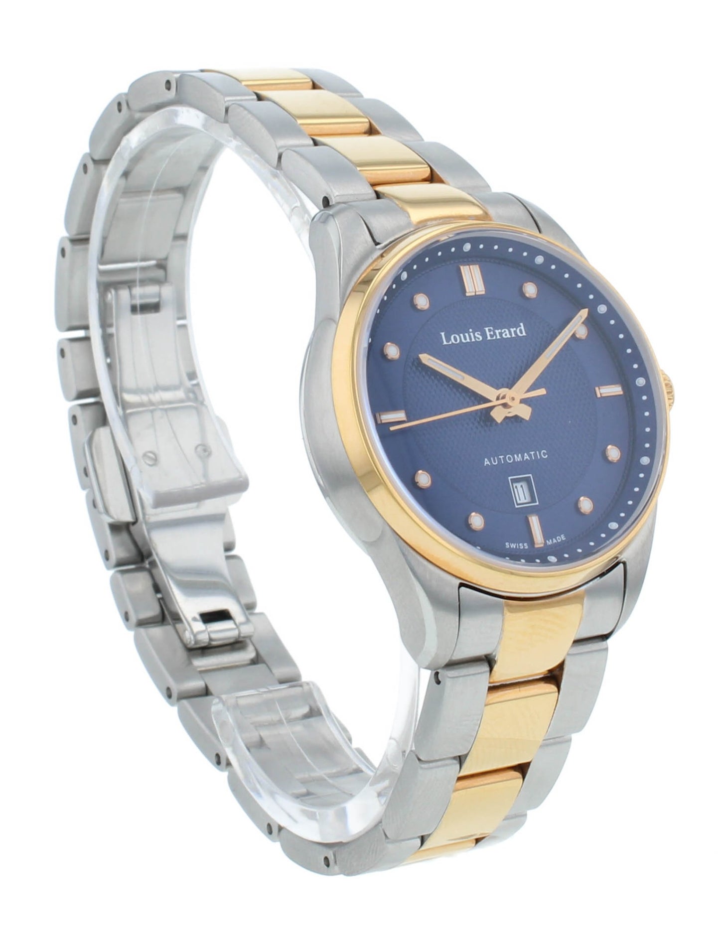 Louis Erard Heritage Two-Tone Blue Dial 30mm Auto Ladies Watch 20100AB55.BMA20