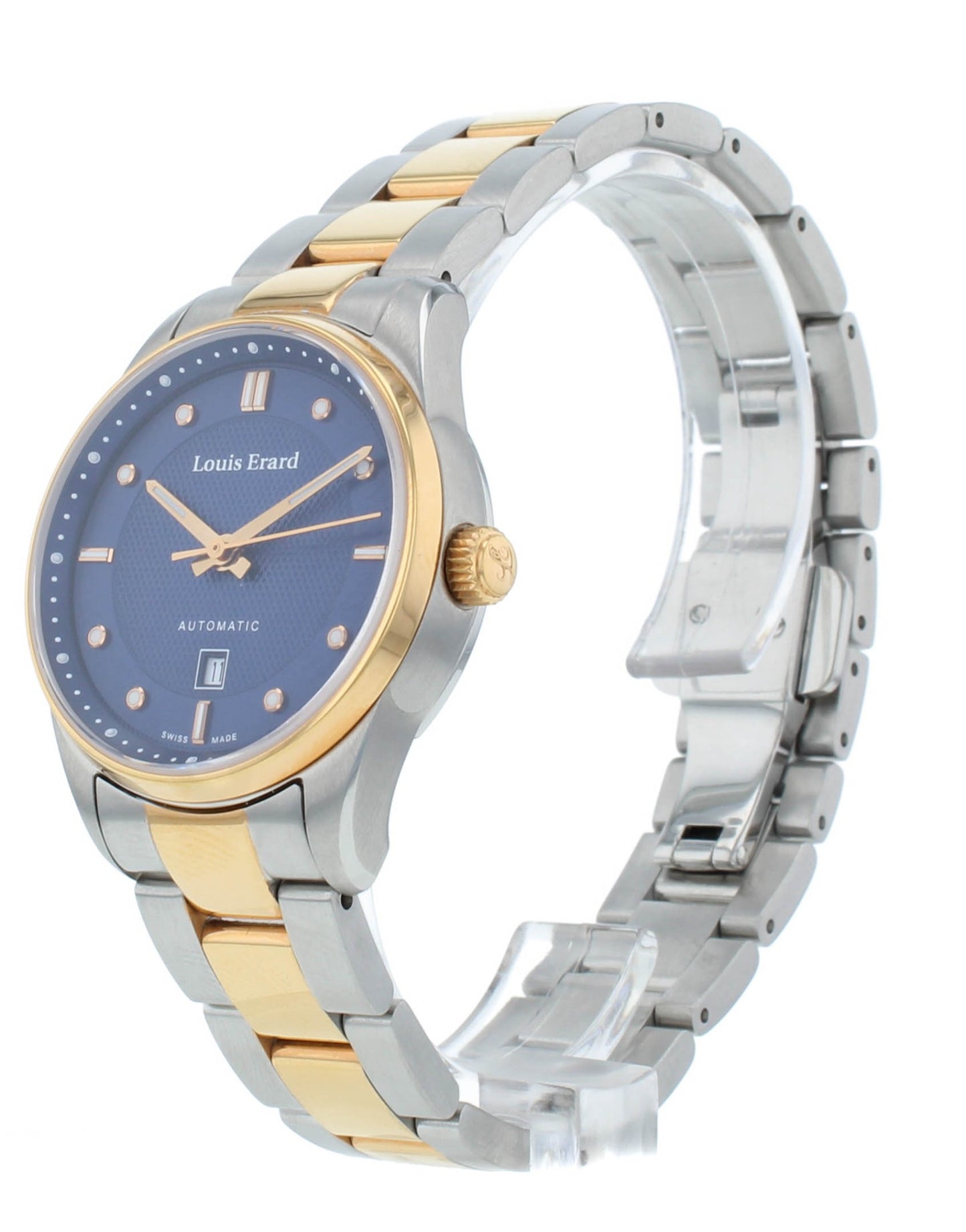 Louis Erard Heritage Two-Tone Blue Dial 30mm Auto Ladies Watch 20100AB55.BMA20