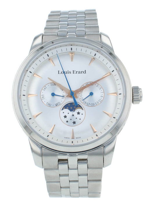 Louis Erard Heritage 42mm Moon Phase Quartz Men's Watch 14910AA11.BMA38