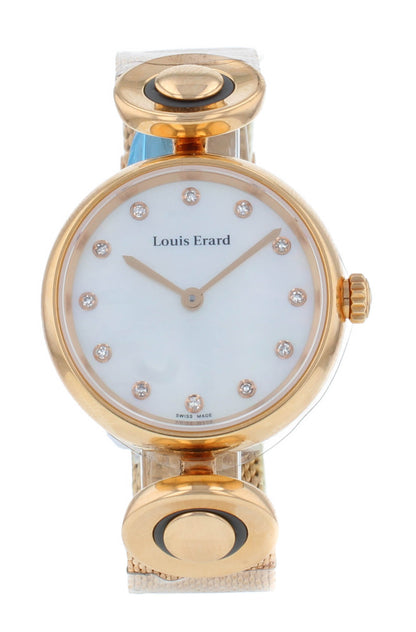 Louis Erard Romance 30mm White Diamond Dial Quartz Ladies Watch 19830PR24.SETPR1