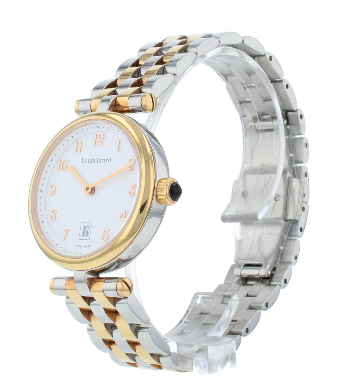 Louis Erard Romance 30mm Quartz Two-Tone White Dial Ladies Watch 10800AB40.BMA26