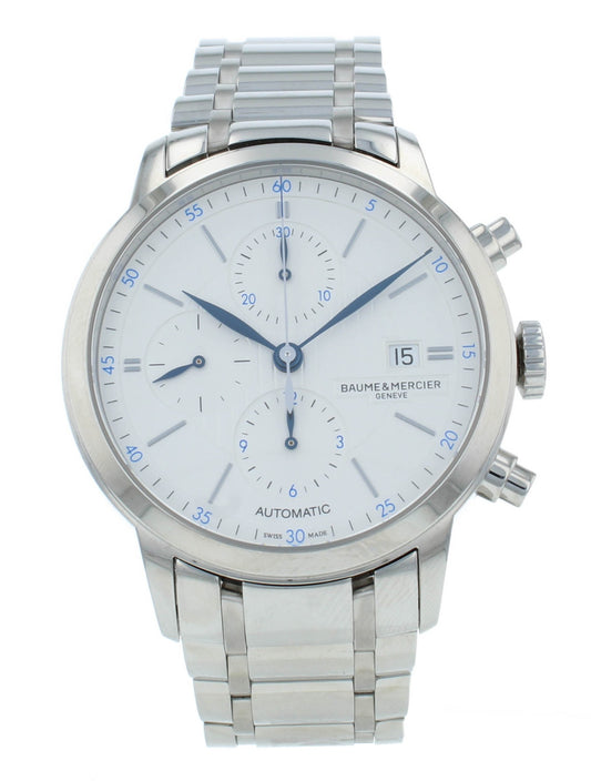 Baume & Mercier Classima Chronograph Silver Dial 42mm Auto Men's Watch M0A10331