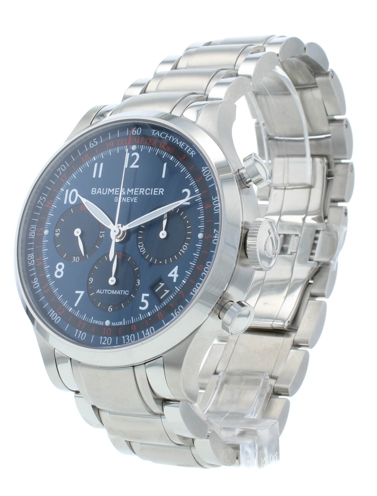 Baume & Mercier Capeland Chronograph Blue Dial 42mm Auto Men's Watch M0A10066