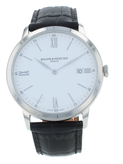 Baume & Mercier Classima 42mm White Dial Quartz Men's Watch M0A10414