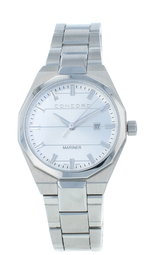 Concord Mariner Stainless Steel 30mm Silver Dial Quartz Ladies Watch 320272