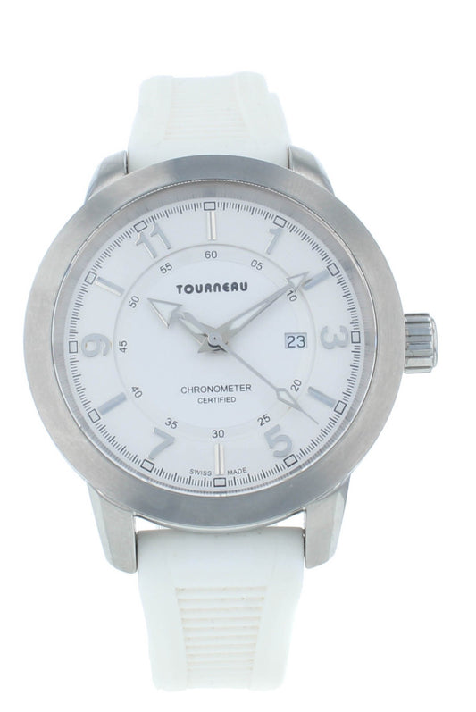 Tourneau Sport Quartz White Dial Chronometer 36mm Ladies Watch 53548-4B