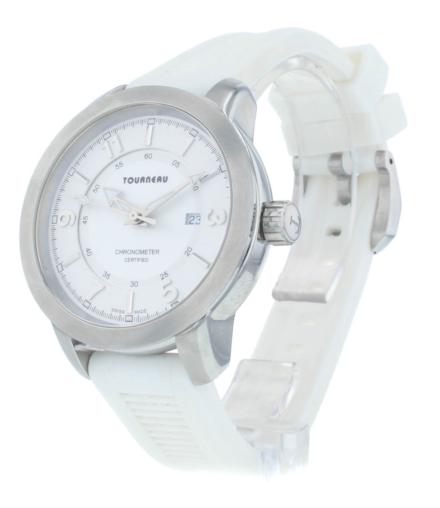 Tourneau Sport Quartz White Dial Chronometer 36mm Ladies Watch 53548-4B