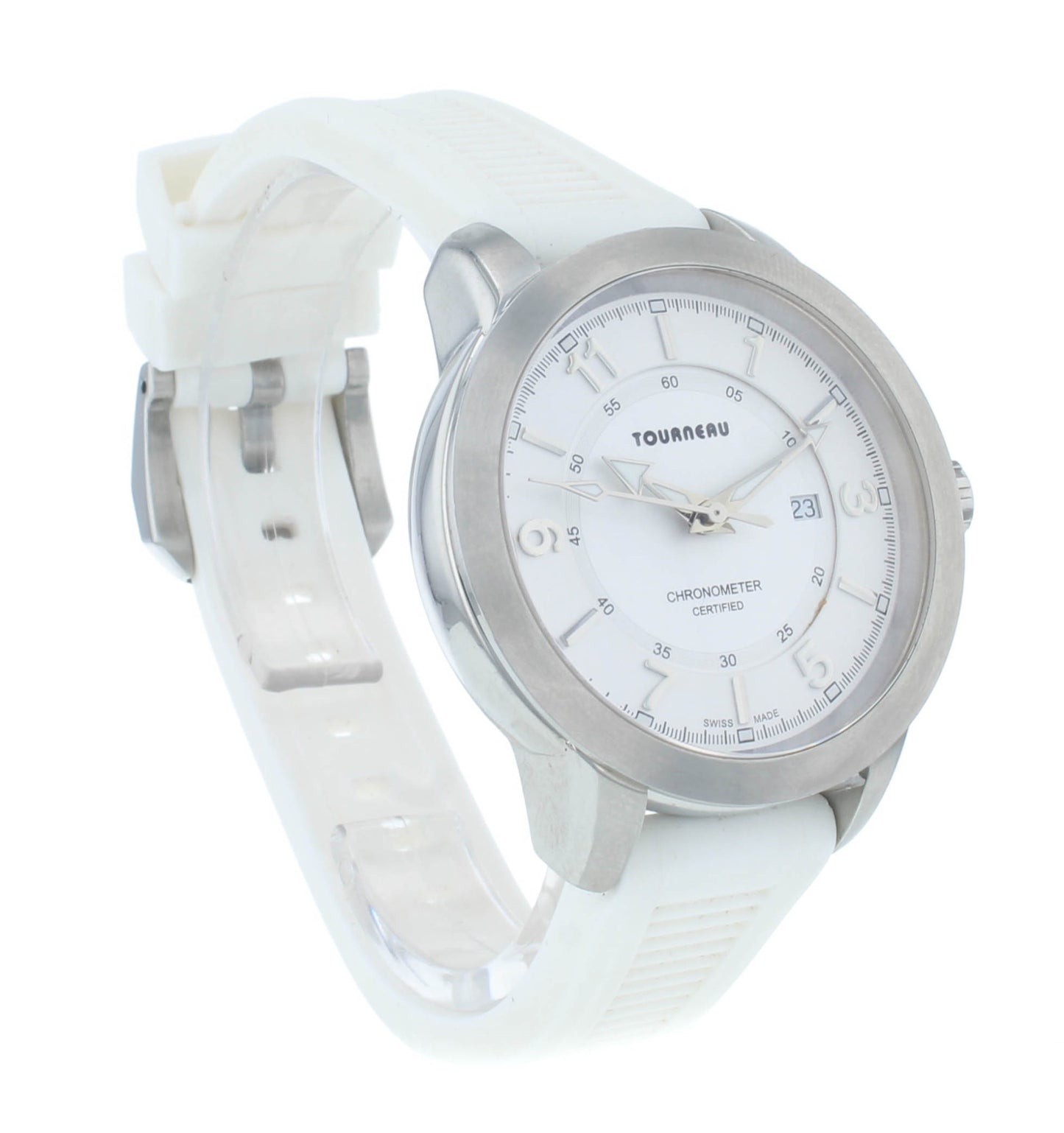 Tourneau Sport Quartz White Dial Chronometer 36mm Ladies Watch 53548-4B