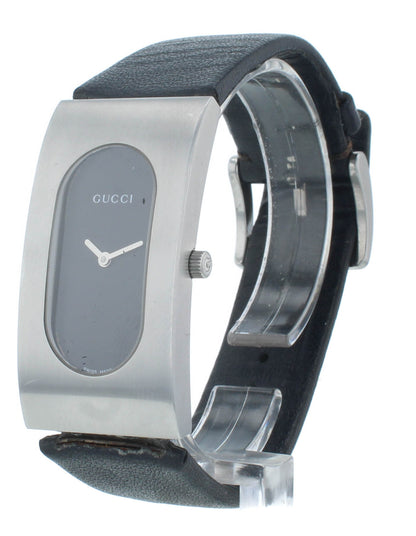 Pre-Owned Gucci 2400L 22mm Quartz Black Dial Black Strap Ladies Watch