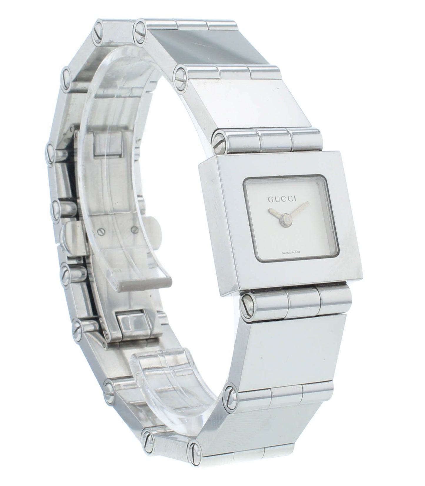 Gucci Small Quartz Stainless Steel Silver Dial 21mm Ladies Watch 600L