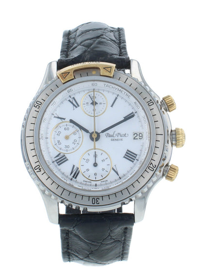 Paul Picot Telemeter 41mm Chronograph White Dial Automatic Men's Watch 5002