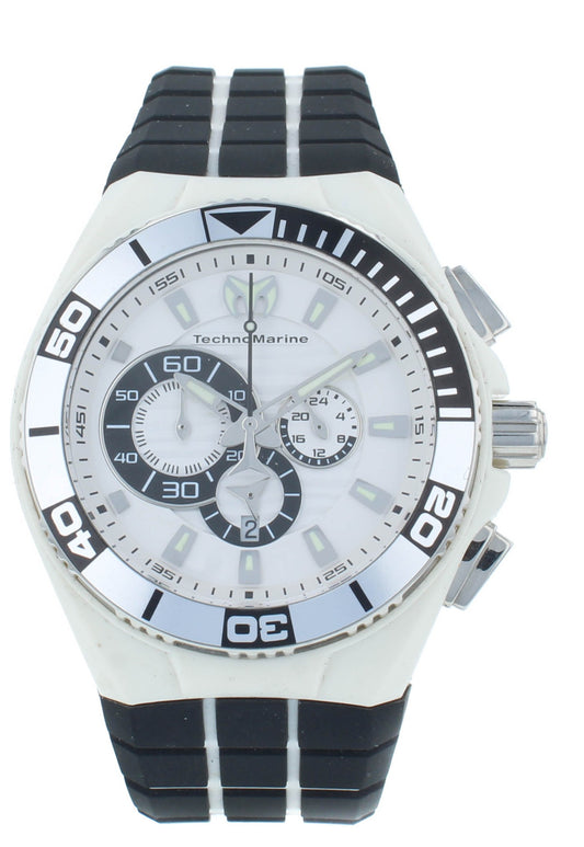 TechnoMarine Cruise Locker White Dial 45mm Chronograph Quartz Men's Watch 112015