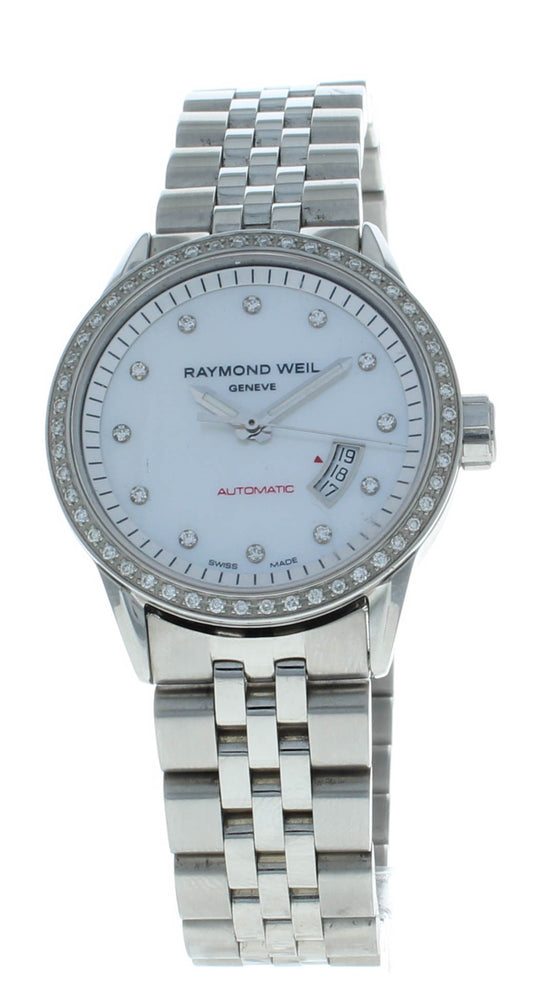 Raymond Weil Freelancer 29mm Ladies Automatic Steel Diamond Watch 2430-STS-97081
