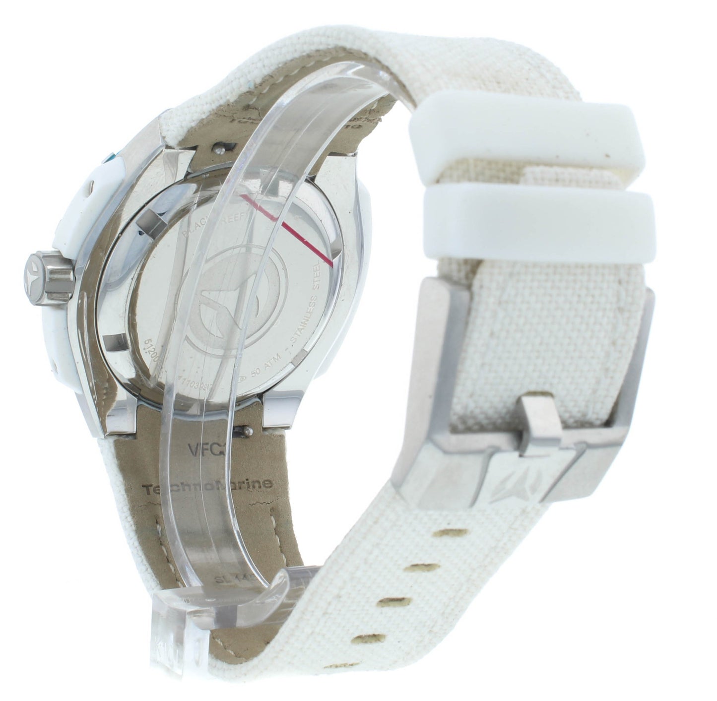 Pre-Owned TechnoMarine Black Reef White Dial 45mm Quartz Men's Watch 512003
