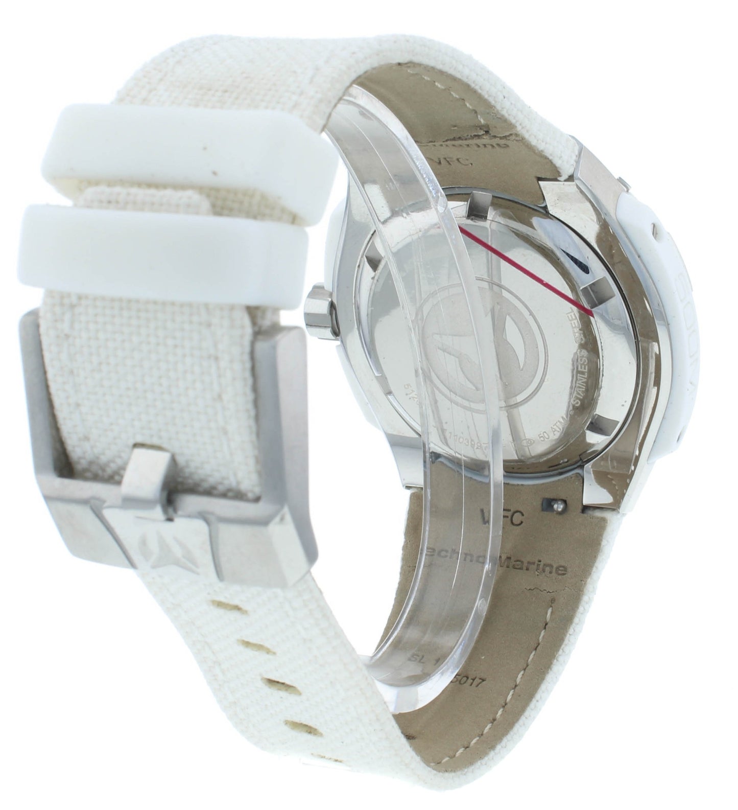 Pre-Owned TechnoMarine Black Reef White Dial 45mm Quartz Men's Watch 512003