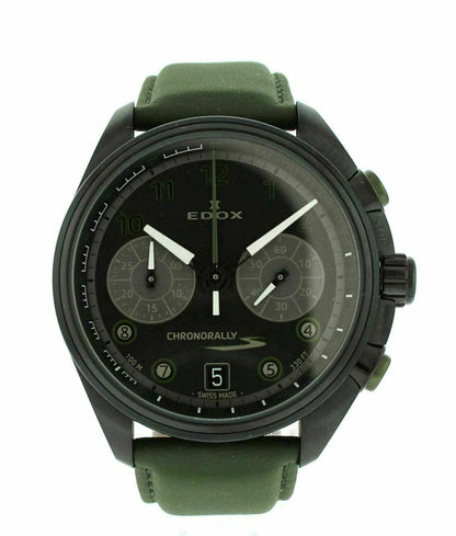 Store Display Model Edox 09503 37NNVCV Chronorally Mens Chronograph Quartz Watch