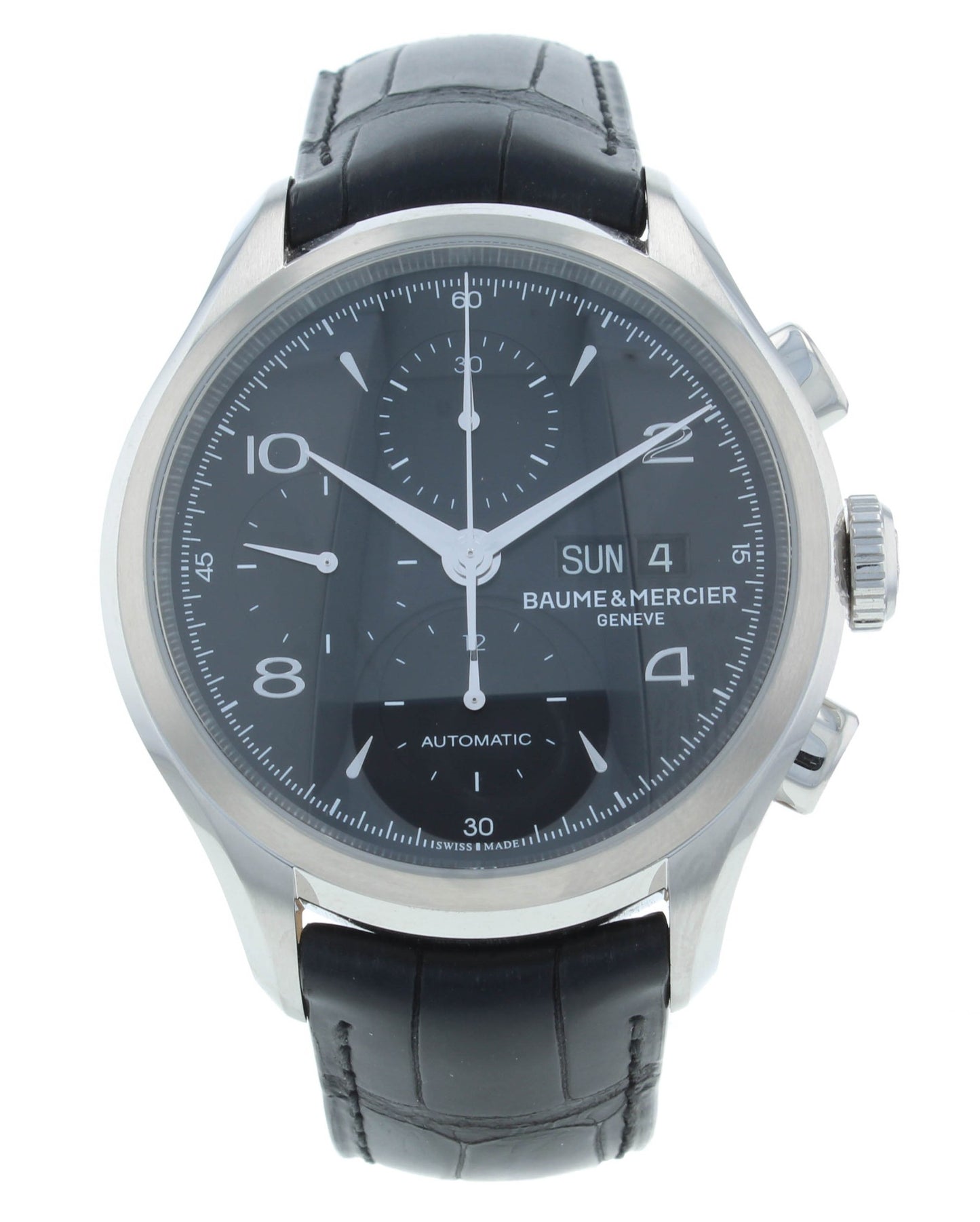Baume & Mercier Clifton 43mm Auto Black Dial Chronograph Men's Watch MOA10211