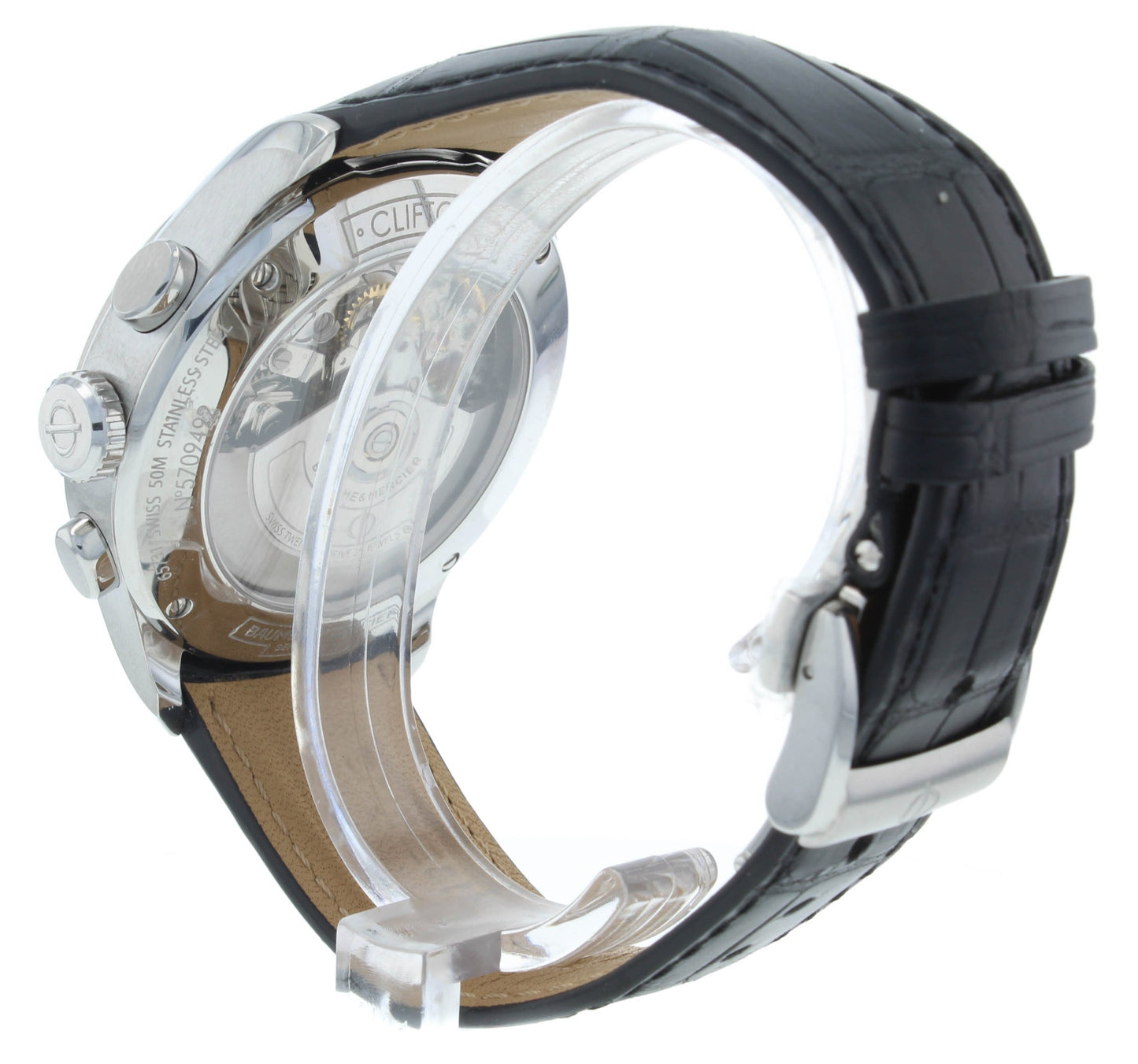 Baume & Mercier Clifton 43mm Auto Black Dial Chronograph Men's Watch MOA10211