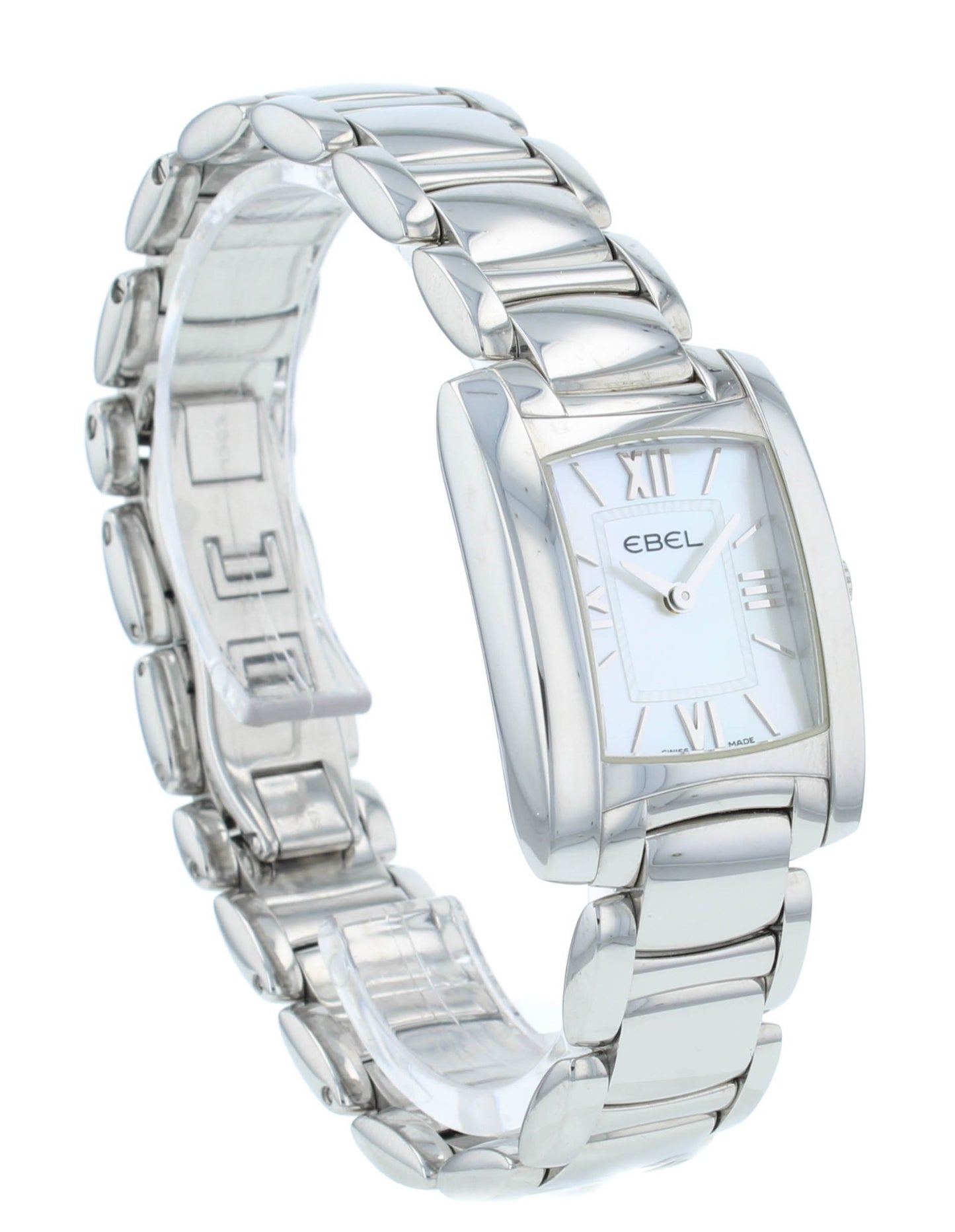 Ebel Brasilia Quartz 23.7mm White MOP Dial Stainless Steel Ladies Watch 9976M22