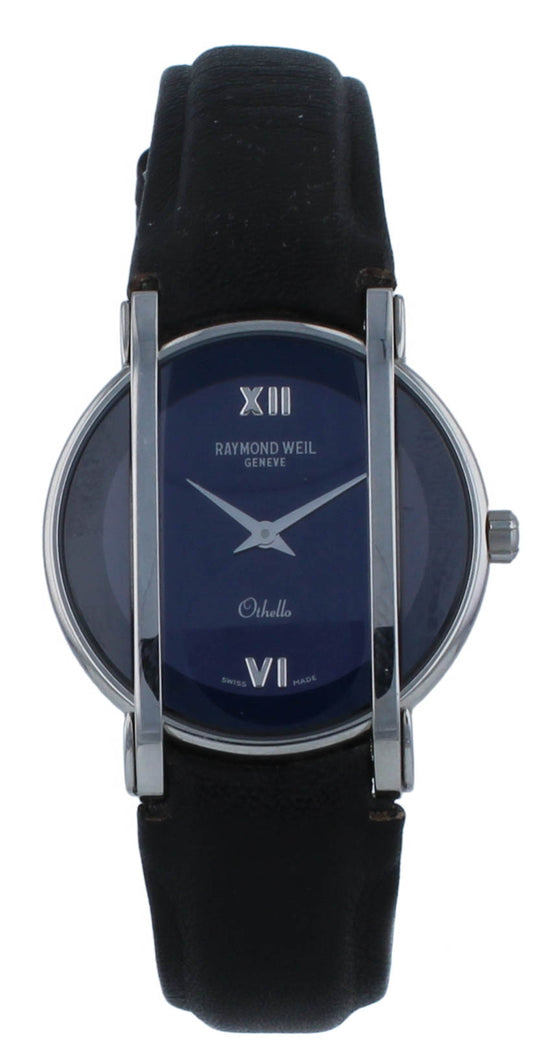 Raymond Weil Othello Blue Dial 28mm Leather Strap Ladies Watch 2011-STC-00580