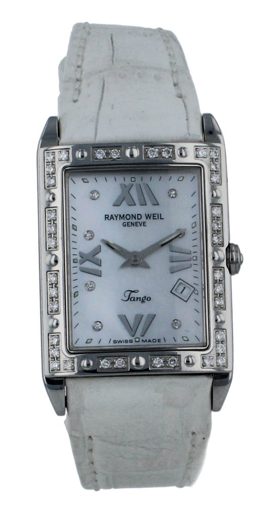 Raymond Weil Tango White Diamond Dial Quartz 24mm Ladies Watch 5981-STS-97650