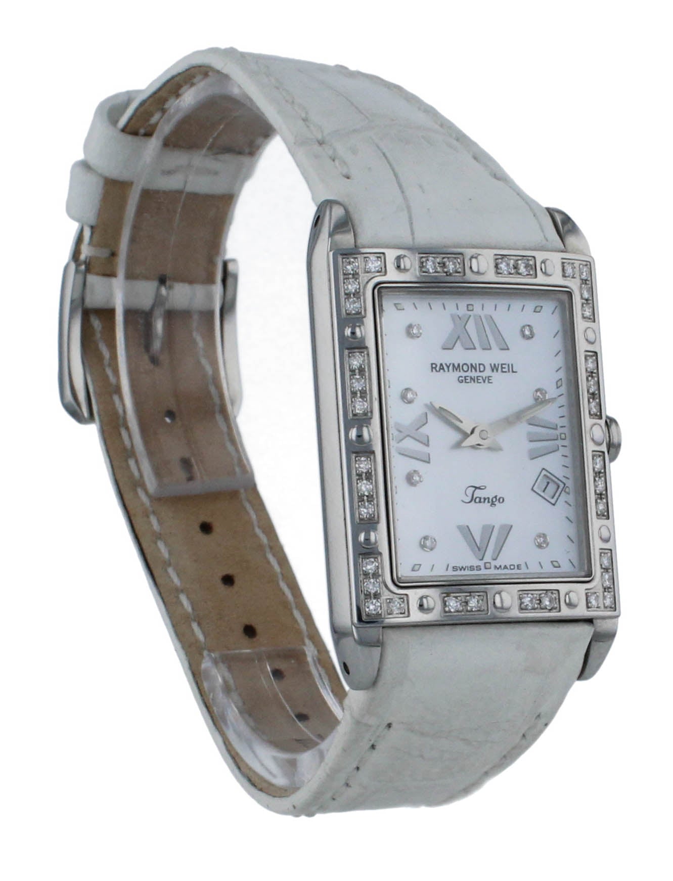 Raymond Weil Tango White Diamond Dial Quartz 24mm Ladies Watch 5981-STS-97650